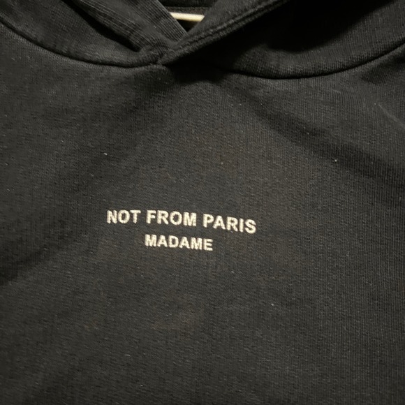 Drole De Monsieur Not From Paris Madame Black Hoodie Sweatshirt Designer Medium - Picture 5 of 9